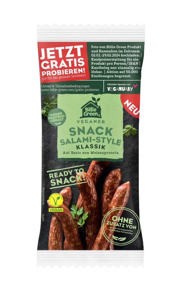 Billie Green Veganer Snack Salami-Style Klassik