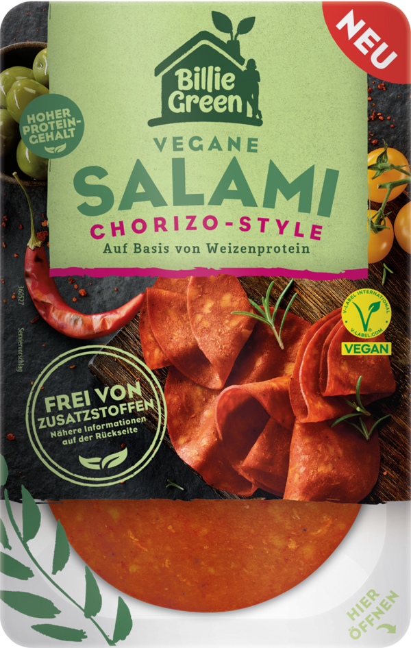 Billie Green Vegane Salami Chorizo-Style