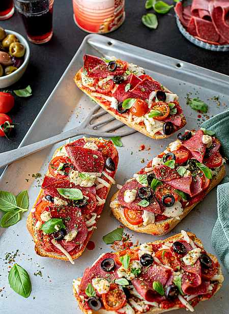 Billie Green Veganes Pizza Baguette