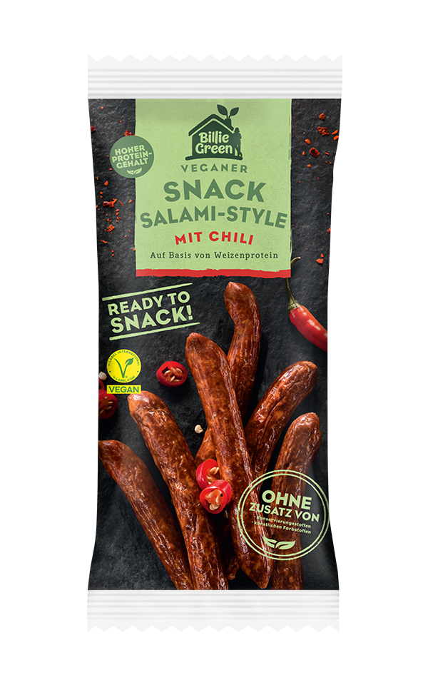 Billie Green Veganer Snack Salami-Style Chili